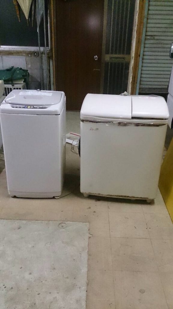 岡山市南区藤田付近で回収した洗濯機です。