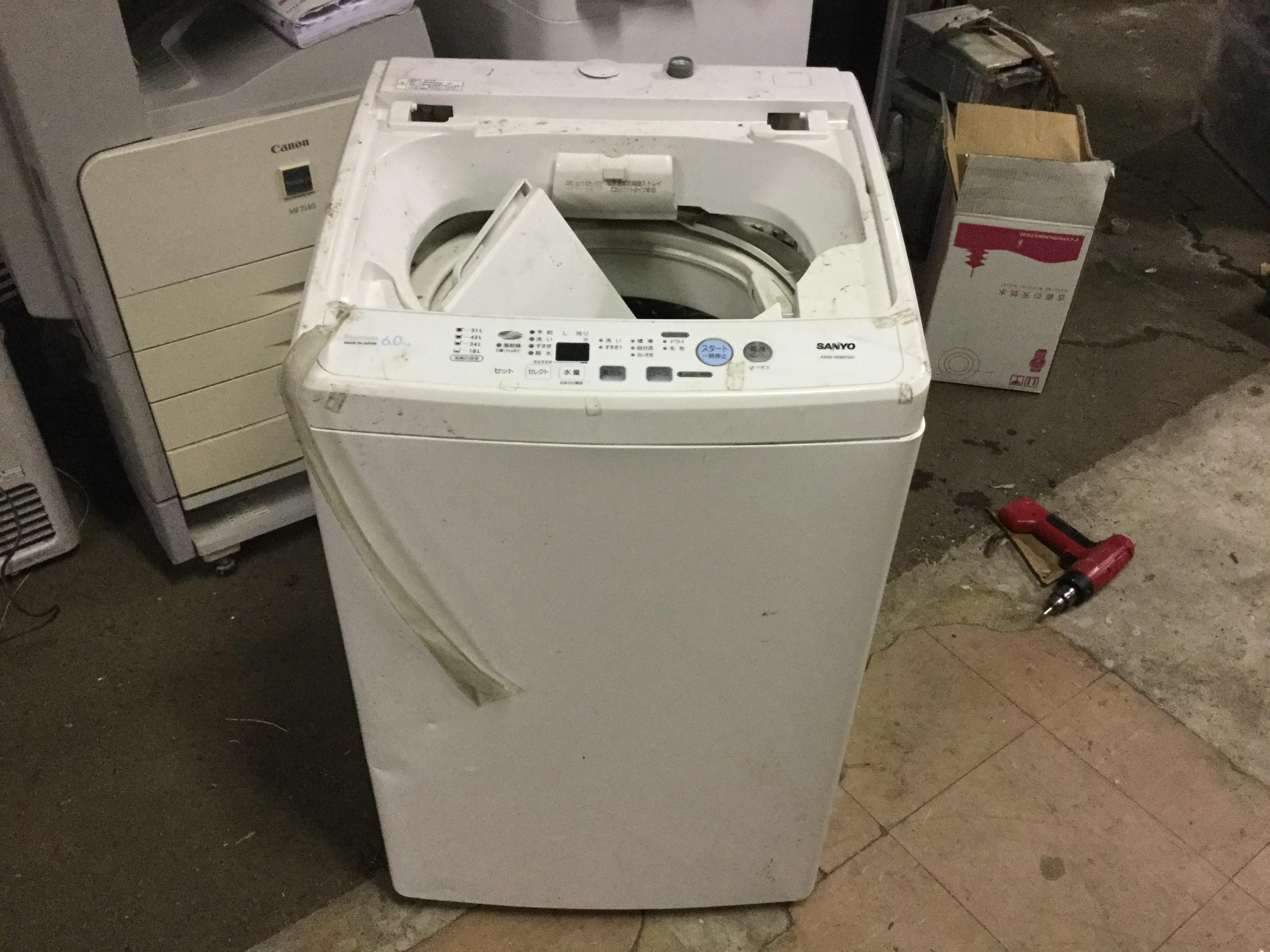 岡山市南区で不用品回収した洗濯機