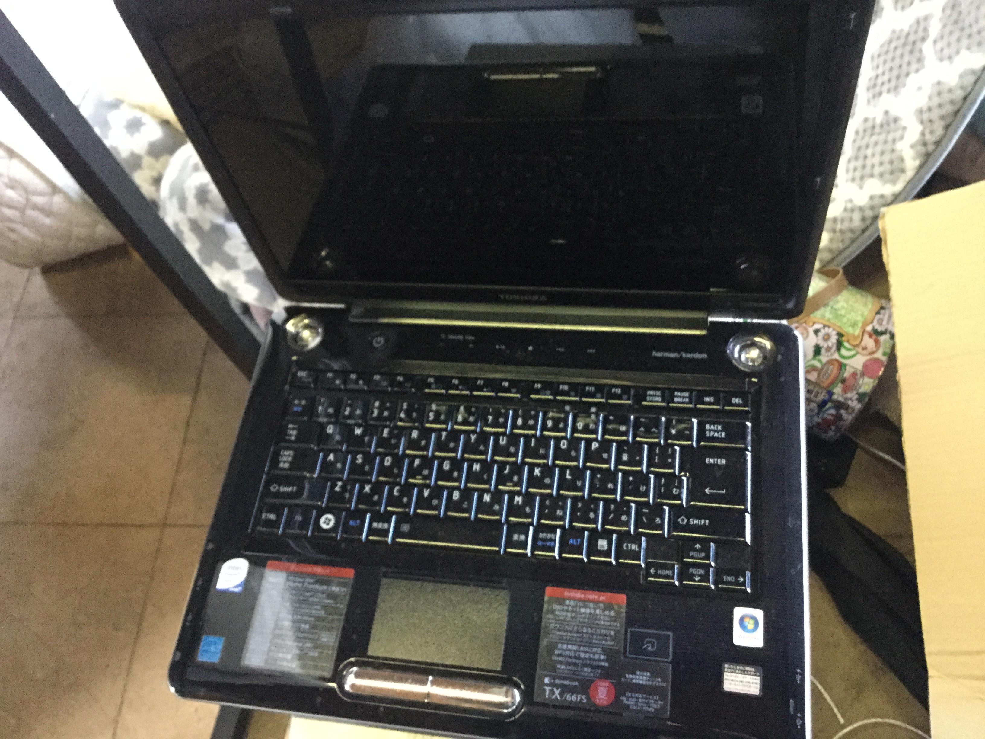 岡山市北区で不用品回収したノートパソコン
