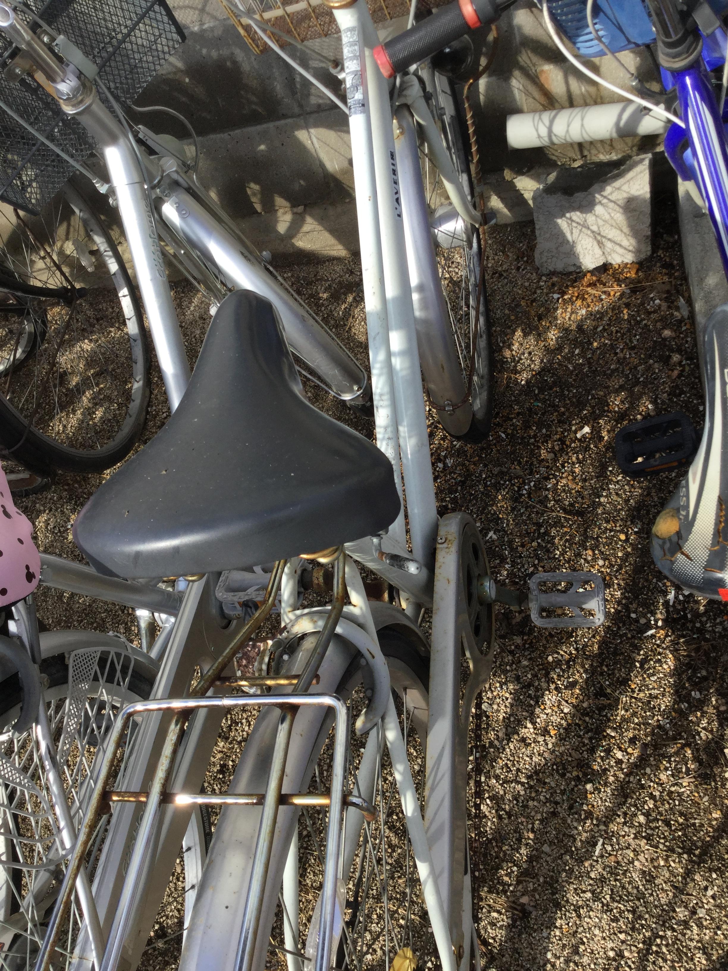 岡山市中区で回収した自転車