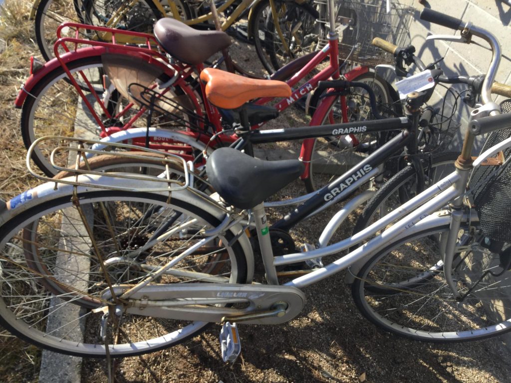 岡山市北区大元付近で回収した自転車です。