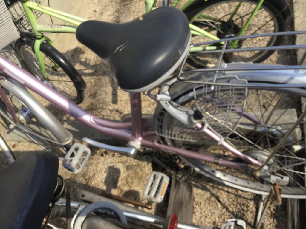 岡山市北区津高付近で回収した自転車です。