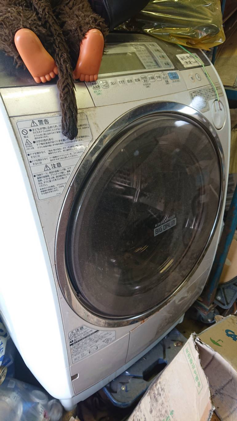岡山市北区でドラム式洗濯機の回収
