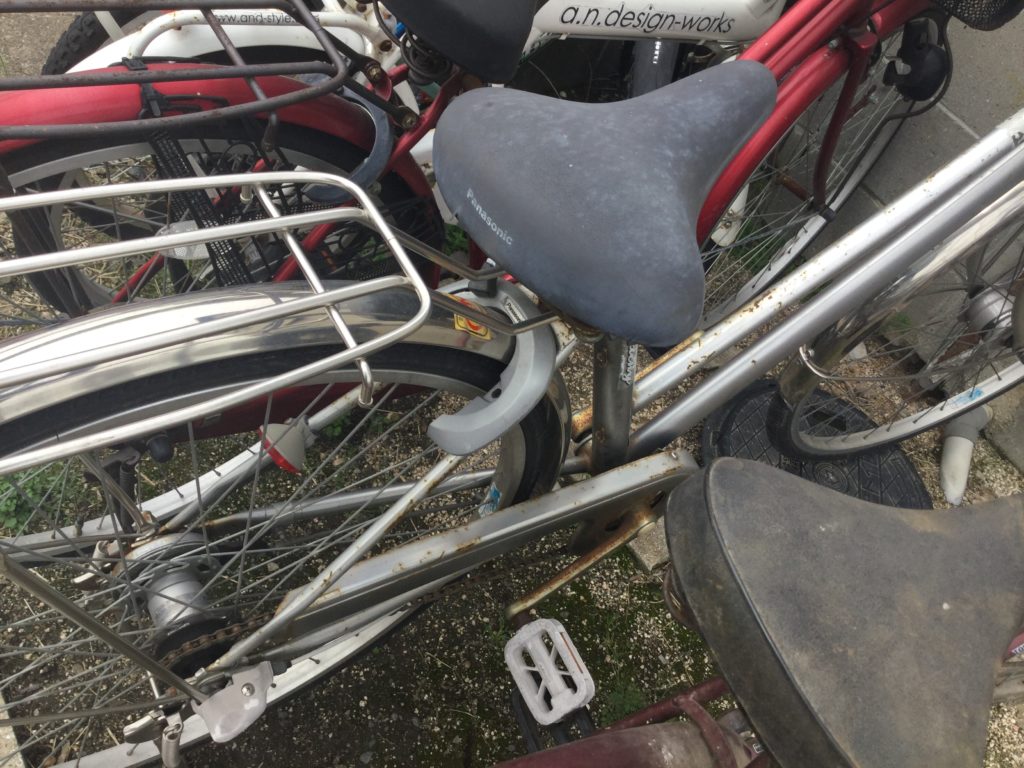 岡山県美作市での不用品回収、粗大ゴミの片付け回収した自転車