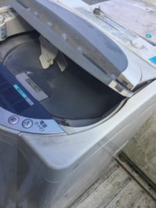 赤磐市で洗濯機の回収をさせて頂きました