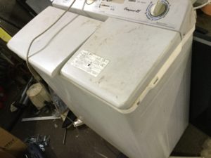 勝田郡勝央町で回収した洗濯機