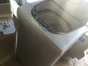 加賀郡吉備中央町で回収した洗濯機