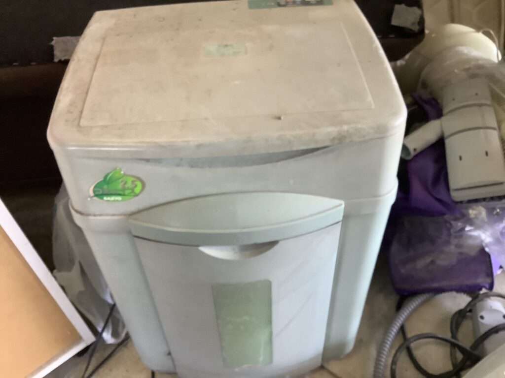 岡山市東区西大寺で回収した生ごみ処理機