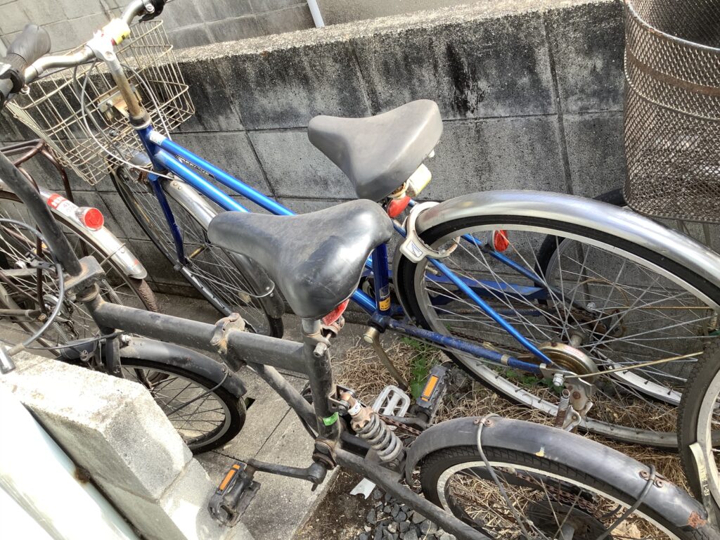 岡山市北区大元で回収した自転車