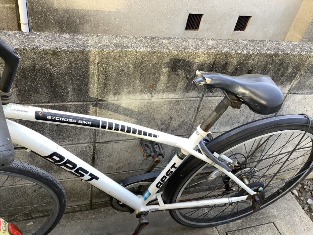 岡山市中区平井で回収した自転車
