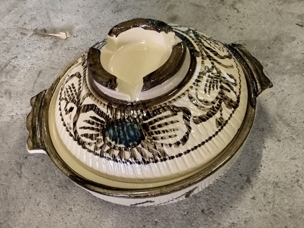 岡山市北区一宮で回収した土鍋