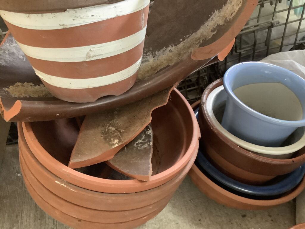 岡山市北区下中野で回収した植木鉢