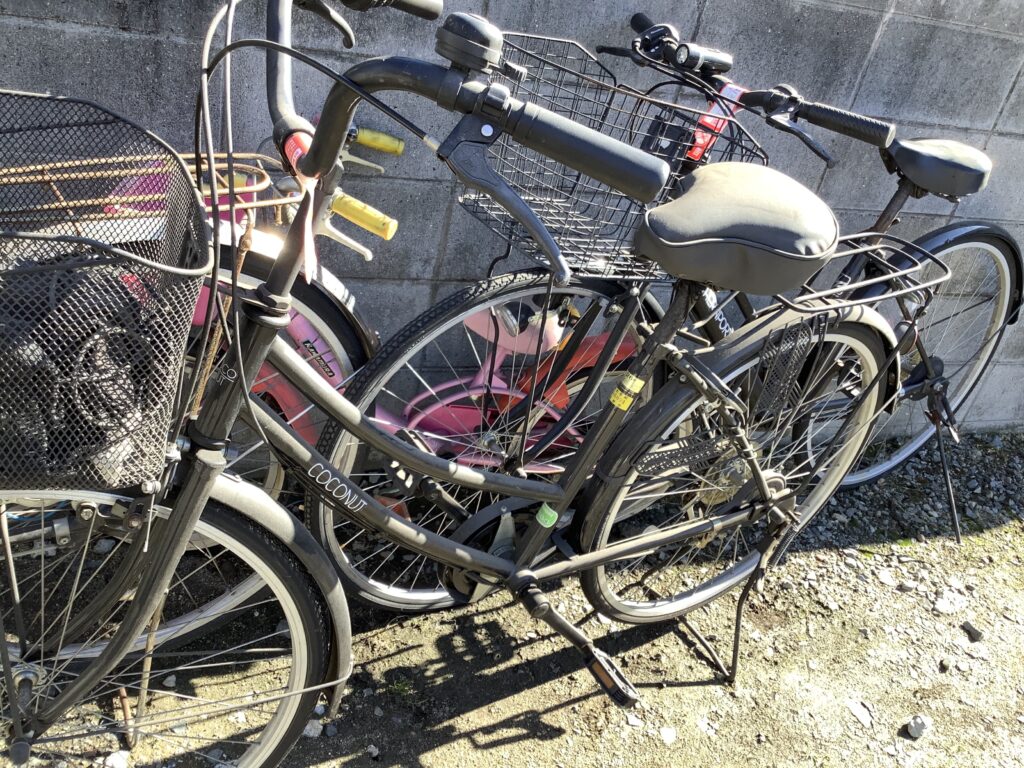 岡山市中区門田本町で回収した自転車