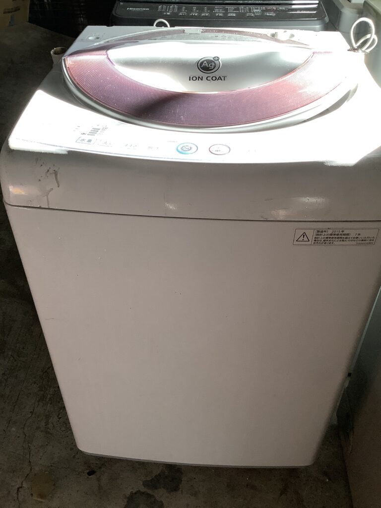 岡山市北区北長瀬で回収した洗濯機