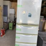 真庭市三田で冷蔵庫の回収から処分までさせて頂きました。