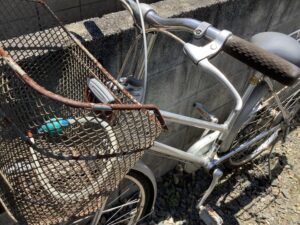 真庭市で自転車の回収から処分までさせて頂きました。