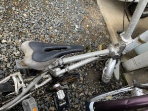 苫田郡鏡野町で自転車の回収から処分までさせて頂きました。