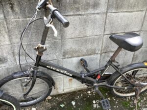 勝田郡勝央町で自転車の回収から処分までさせて頂きました。