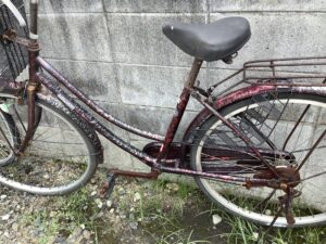 勝田郡奈義町で自転車の回収から処分までさせて頂きました。