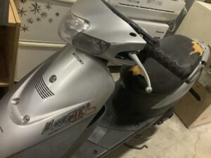 倉敷市沖でバイクの回収から処分までさせて頂きました。