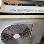 岡山市でエアコンの取り外しから処分までさせて頂きました。