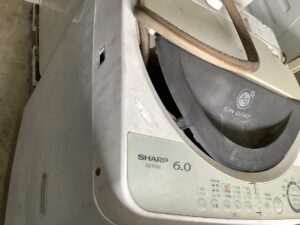 岡山市北区で洗濯機の回収から処分までさせて頂きました。
