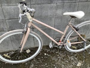 岡山市北区で自転車の引き取りから処分までさせて頂きました。
