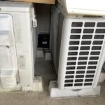 岡山市北区津島でエアコン取り外しから処分までさせて頂きました。