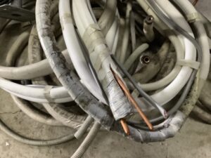 勝田郡勝央町で取り外し回収から処分までしたエアコン配管