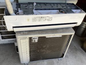 美作市粟井で取り外し回収から処分までしたエアコン