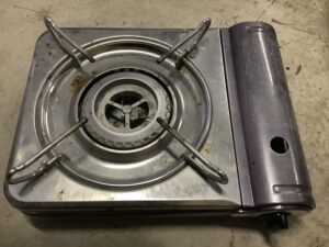玉野市玉原で引き取り回収から処分までした不用品のカセットコンロ
