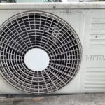 新見市坂本で回収したエアコン