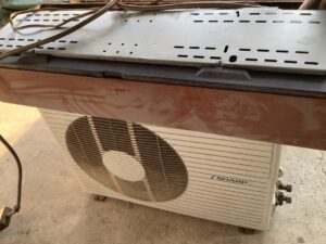 備前市伊部で取り外し回収から処分までしたエアコン