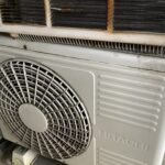 井原市東江原町で取り外し回収から処分までしたエアコン