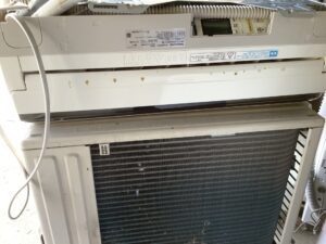 真庭市西原で取り外し回収から処分までしたエアコン