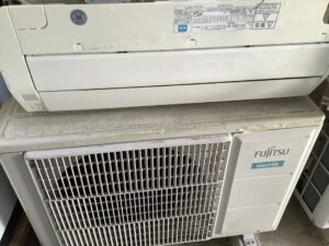 美作市江見で取り外し回収から処分までしたエアコン