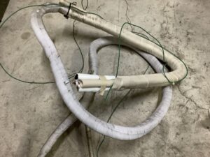 玉野市八浜町で取り外し回収から処分までしたエアコン配管