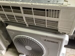 真庭市久世で取り外し回収から処分までしたエアコン